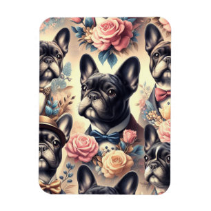 Imán Cute vintage Bulldog francés
