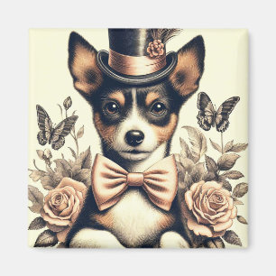 Imán Cute Vintage Toy Fox Terrier