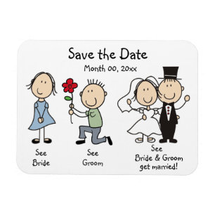 Imán Cute Wedding Save the Date Magnets