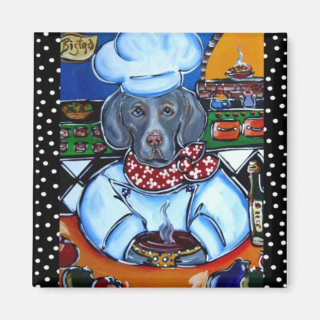 Imán Cute Weimaraner Magnets (Frente)