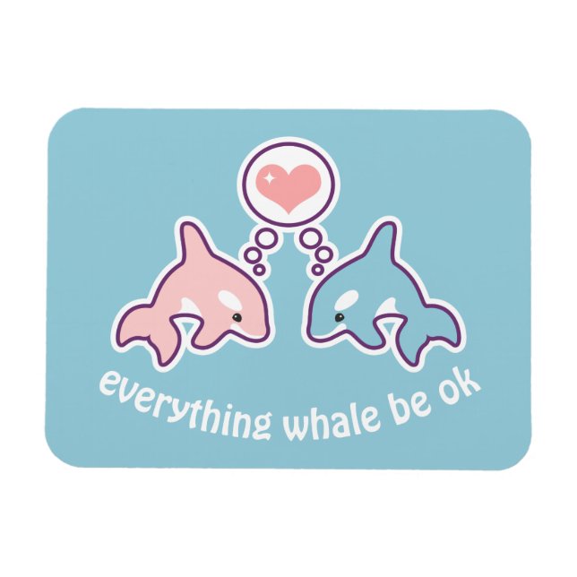 Imán Cute Whales (Horizontal)