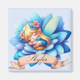Imán Cute Whimsical Floral Sweets Dreams Sleeping Fairy