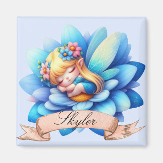 Imán Cute Whimsical Floral Sweets Dreams Sleeping Fairy