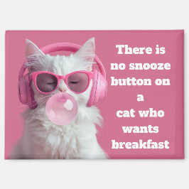 Imán  Cute  White Cat  – Personalized