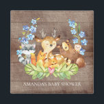 Imán Cute Woodland Animals Baby Shower Favor Magnet<br><div class="desc">Magnate de animales de bosque para una ducha de bebé de un niño en un bosque. Artículos coincidentes disponibles en nuestra tienda.</div>