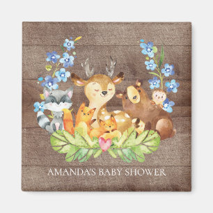 Imán Cute Woodland Animals Baby Shower Favor Magnet
