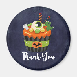 Imán Cute y espeluznante cupcake de Halloween, gracias