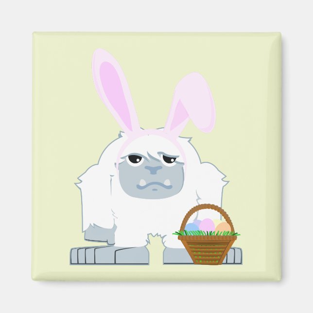 Imán Cute Yeti de Pascua (Frente)
