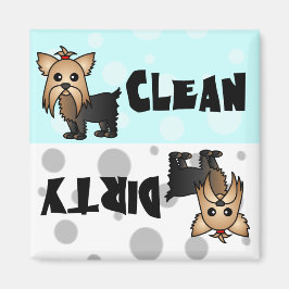 Imán Cute Yorkie Clean / Dirty Dishlavavajillas Magnet