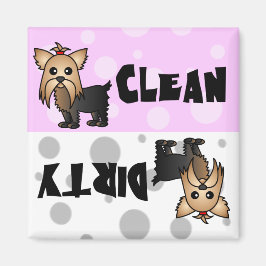 Imán Cute Yorkie Clean / Dirty Dishlavavajillas Magnet