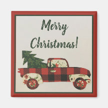 Cutest Navidades Truck Magnet