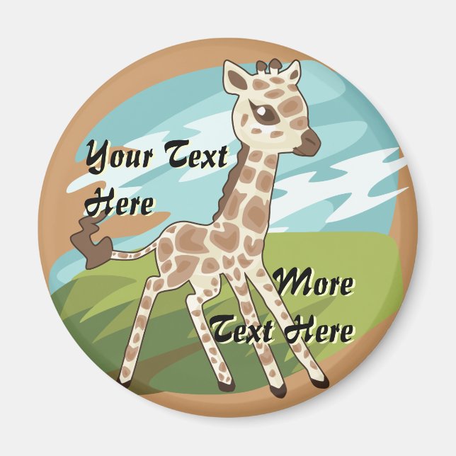 Imán Cutie Giraffe Magnet (Frente)