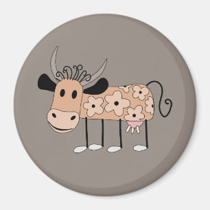 Imán Cuto ilustrado Cow Magnet