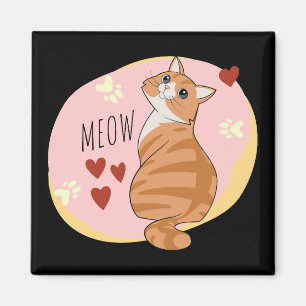 Imán Cuto naranja gato