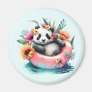 Imán Cuto Panda Chilling en un tubo interno