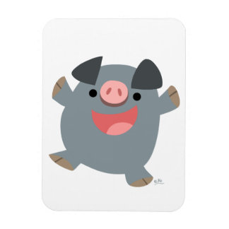 Imán Cuto Personalizado Bouncy Pig Flexible Magnet