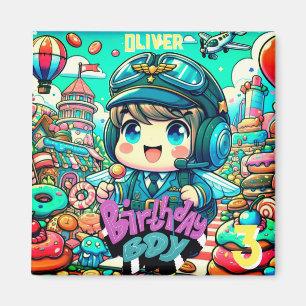 Imán Cuto piloto de cumpleaños