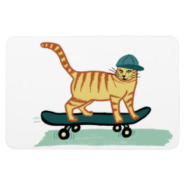 Imán Cuto Skateboarding Kitty Cat