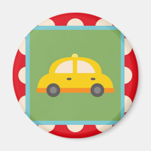 Imán Cuto tema de transporte de coches regalo para niño