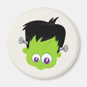 Imán Cuto verde Frankenstein Monster cara Halloween
