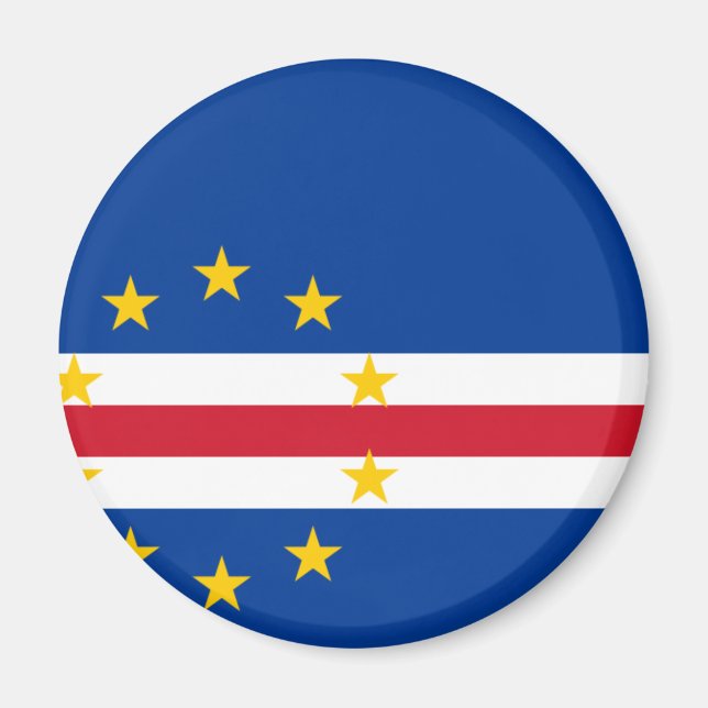 Imán CV de bandera de Cabo Verde (Frente)