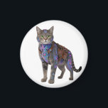 Imán Cyberpunk Circuit Cat – Neon Tech Beast<br><div class="desc">Futuristic cyber-cat fused with glowing neon circuits, cyberpunk harness, and high-tech implants. This badass tabby cyborg stands proud in pure white background — ultimate blend of cute kitten charm and dystopian hacker vibe. Perfect for cyberpunk art prints, NFT drops, sci-fi posters, gamer room decor, tech enthusiast gifts, dark neon wall...</div>