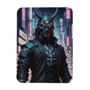Imán Cyberpunk Demon Samurai