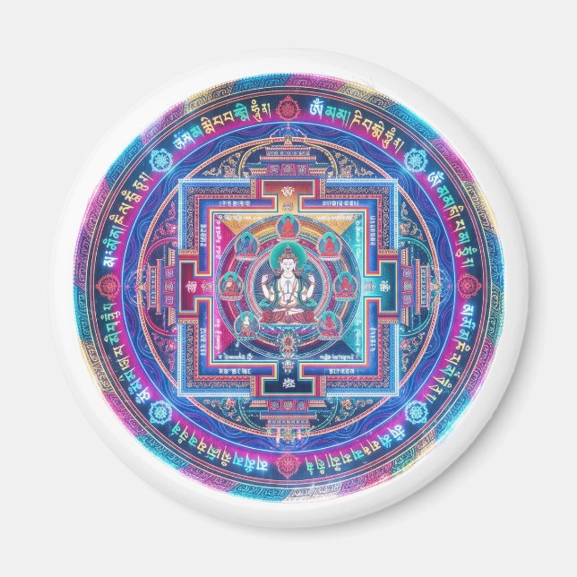 Imán Cyberpunk Mandala (Frente)