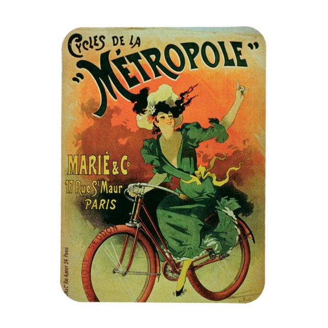 Imán "Cycles de La Metropole", Marie & Co. (Vertical)