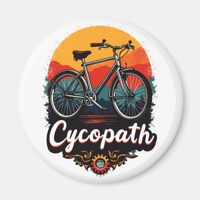 Imán Cycopath: Bicicleta energética y gráfico de puesta (Frente)