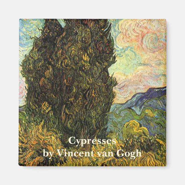 Imán Cypreses de Vincent van Gogh (Frente)
