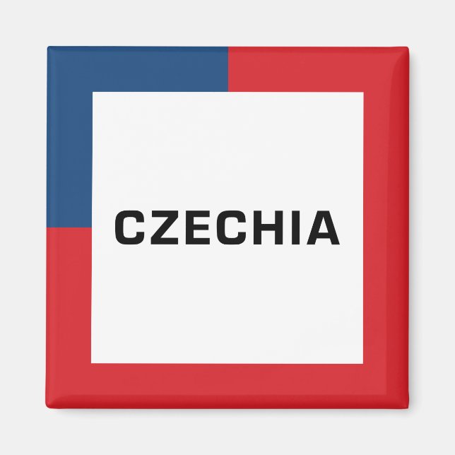 Imán Czechia 01A - Colores de bandera (Frente)