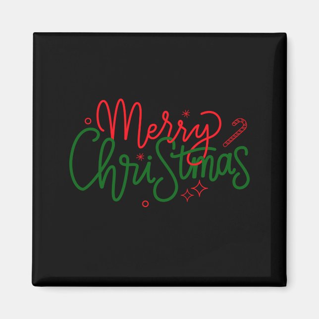 Imán D Family Christmas Family Name  (Frente)