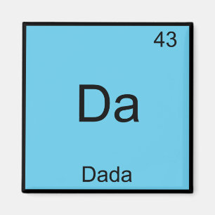 Imán Da - Dadá Gracioso Símbolo de elemento de química 