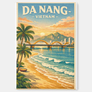 Imán Da Nang ciudad, Vietnam, en un clásico retro