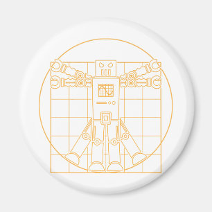 Imán Da Vinci Vitruvian Robot Magnet