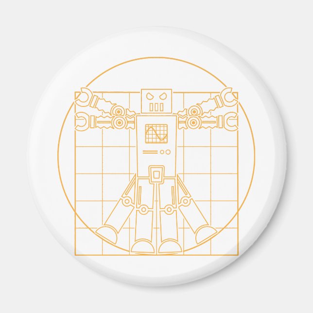 Imán Da Vinci Vitruvian Robot Magnet (Frente)
