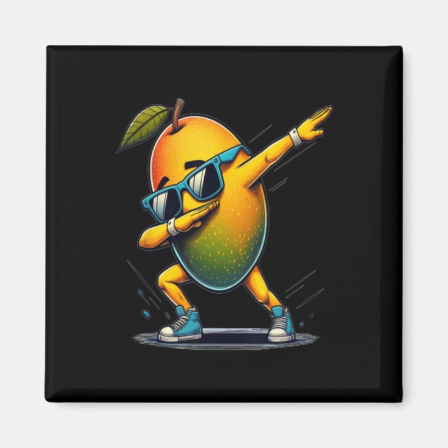 Imán Dab Dance Mango Funny Bailando Fruto de Dabbing (Frente)