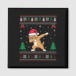 Imán Dabbing Apoo Dog Santa Hat Niños Chicas Christm<br><div class="desc">Dabbing Apoo Dog Santa Hat Niños Chicas Navidades</div>