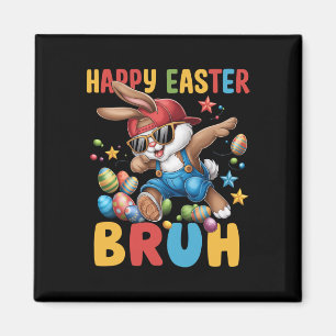 Imán Dabbing Bunny Easter Bruh Meme Divertido de adoles
