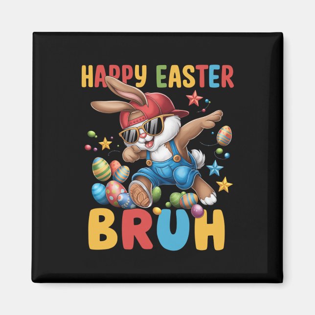 Imán Dabbing Bunny Easter Bruh Meme Divertido de adoles (Frente)