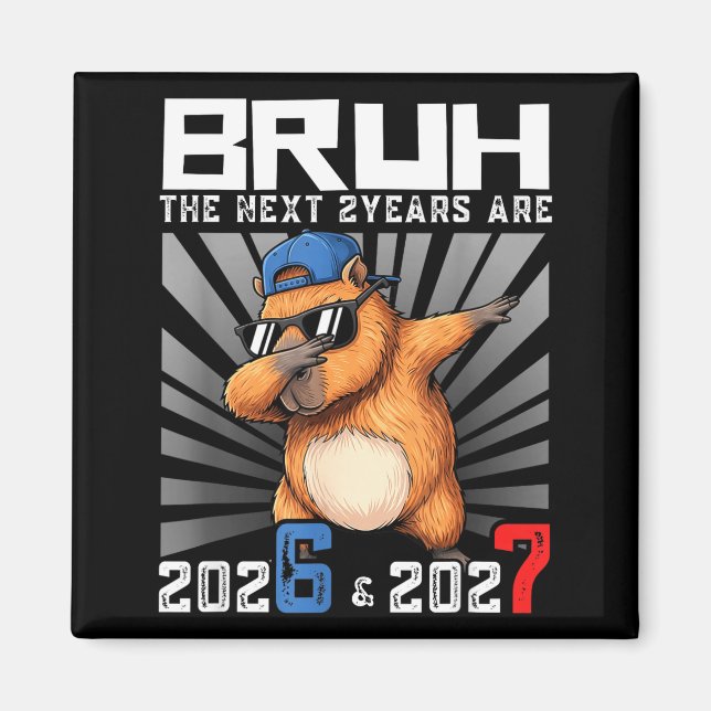 Imán Dabbing Capybara 67 Nye 2026 Boys Kids New Year Ev (Frente)