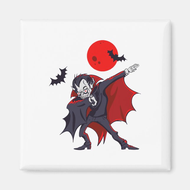 Imán Dabbing Dracula Vampiro Halloween Count Dabula Gif (Frente)