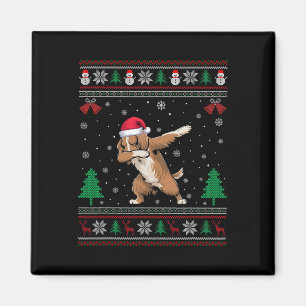 Imán Dabbing Field Spaniel Dog Santa Hat Boys Chicas Ch