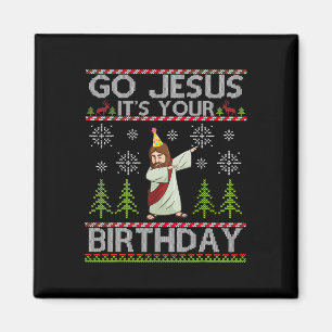 Imán Dabbing Go Jesus Es tu cumpleaños Feliz Navidad
