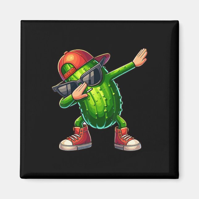 Imán Dabbing Pickle Dancing Cucumber Lover Funny Pickle (Frente)