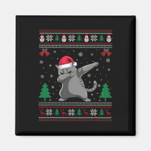 Imán Dabbing Ragdoll Cat Santa Hat Niños Chicas Niños C