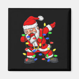 Imán Dabbing Santa Claus Árbol de Navidad enciende a ni