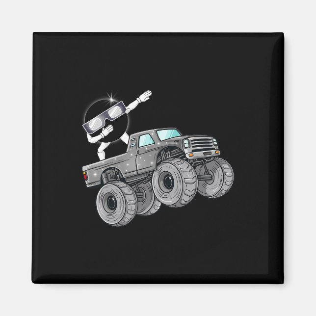 Imán Dabbing Solar Eclipse Monstruo Camión Diversión Ni (Frente)