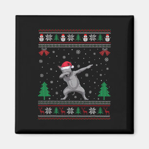 Imán Dabbing Sphynx Perro Santa Hat Niños Chicas Chris